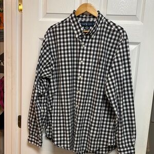 Ralph Lauren Blue Label Black and White Plaid Shirt